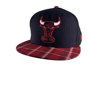 Chicago Bulls Windy City Plaid 9Fifty New Era Hardwood Classics Snapback Hat
